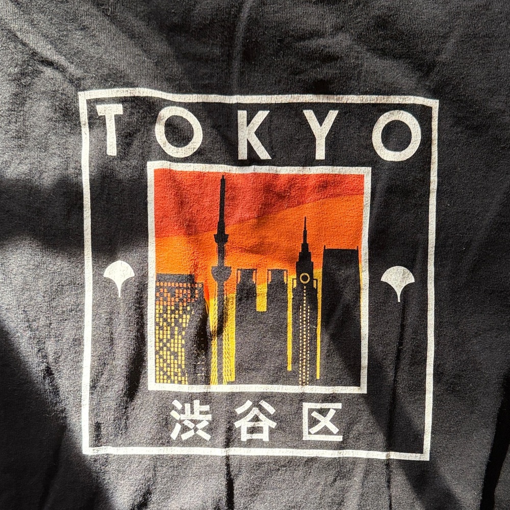Urban Outfitters Tokyo Graphic Black Long Sleeve Tee - Picture 2 of 4